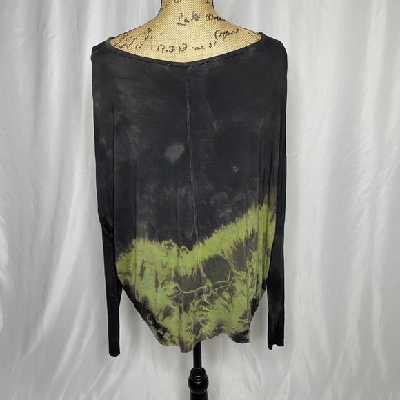 Umit Unal Gray Green Tie Dye Long Sleeve Shirt - Picture 6 of 9